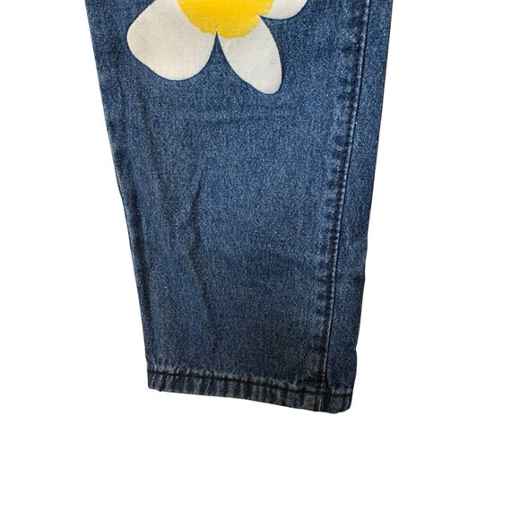 1980 Button Fly Women's Flower Power Jeans Size Small - Non-Stretch Lightweight - Picture 4 of 6